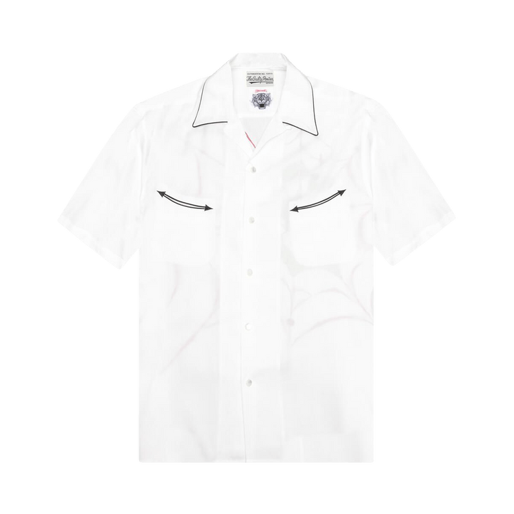 Wacko Maria Wolf's Head Short-Sleeve Hawaiian Shirt 'White'