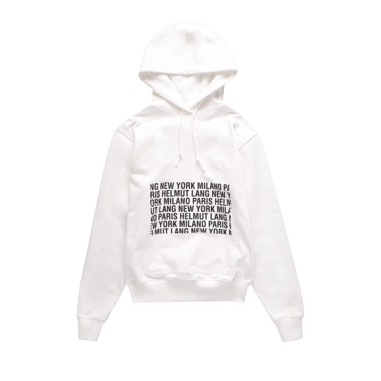 Helmut Lang Box Logo Hoodie "White"