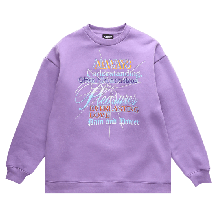 Pleasures Faith Crewneck Sweatshirt "Purple"