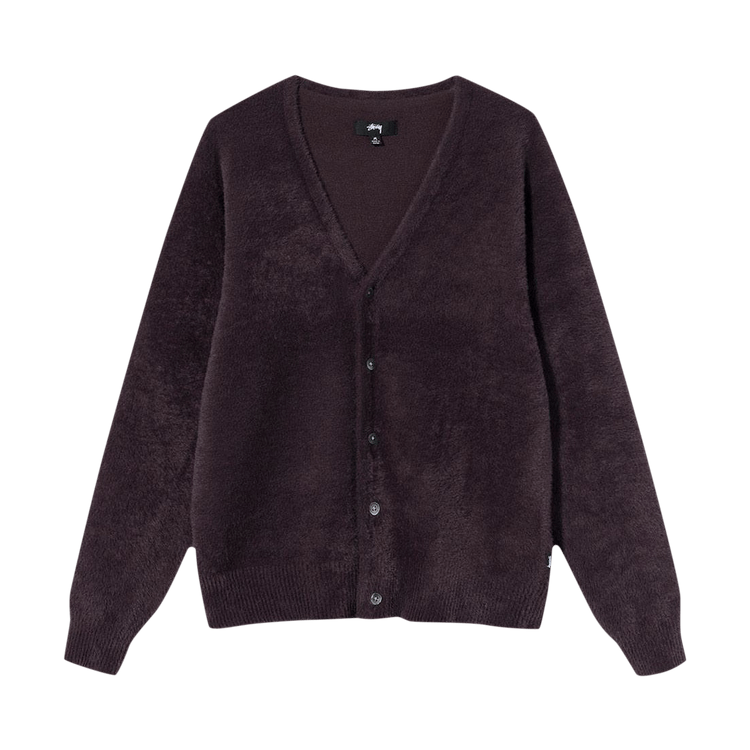 Stussy Shaggy Cardigan "Eggplant"