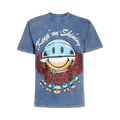 Market Smiley Keep On Shining Washed T-Shirt "Washed Blue"