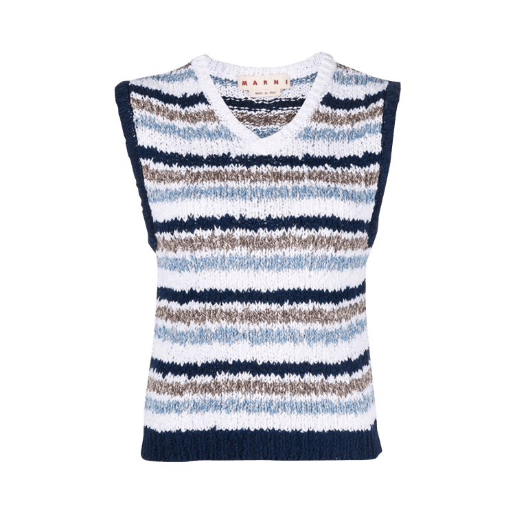 Marni V Neck Sweater "Light Navy"