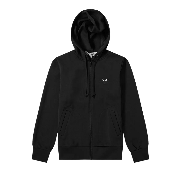 Comme des Garçons PLAY Big Heart Logo Zip Up Hoodie "Black"