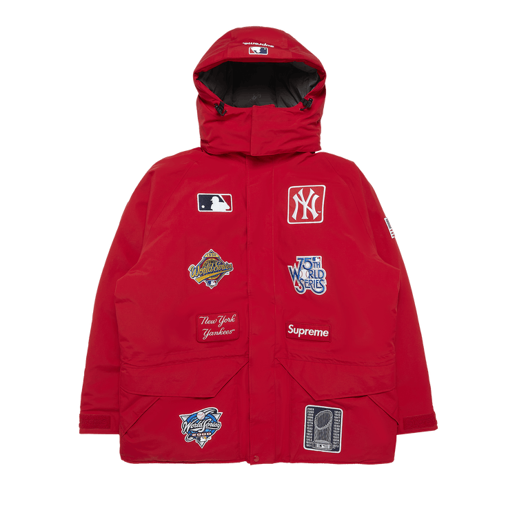Supreme x New York Yankees GORE-TEX 700-Fill Down Jacket "Red"