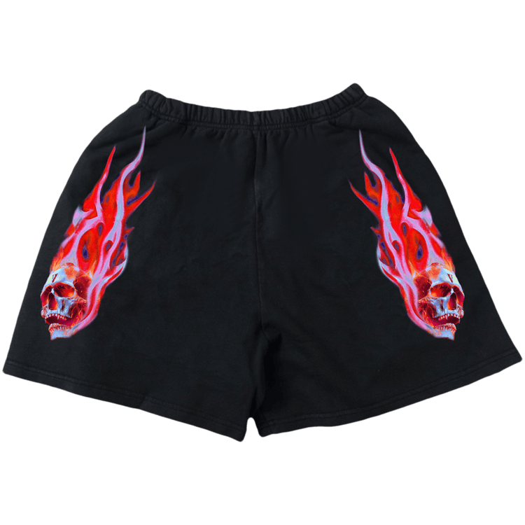 Vlone Red Skully Shorts "Black"