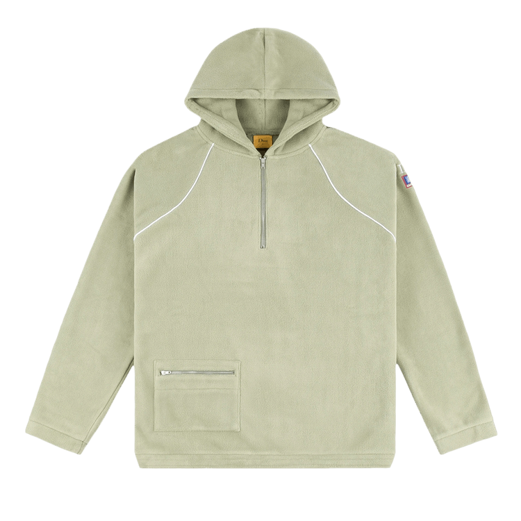 Dime Polar Fleece Half Zip Hoodie "Light Army"