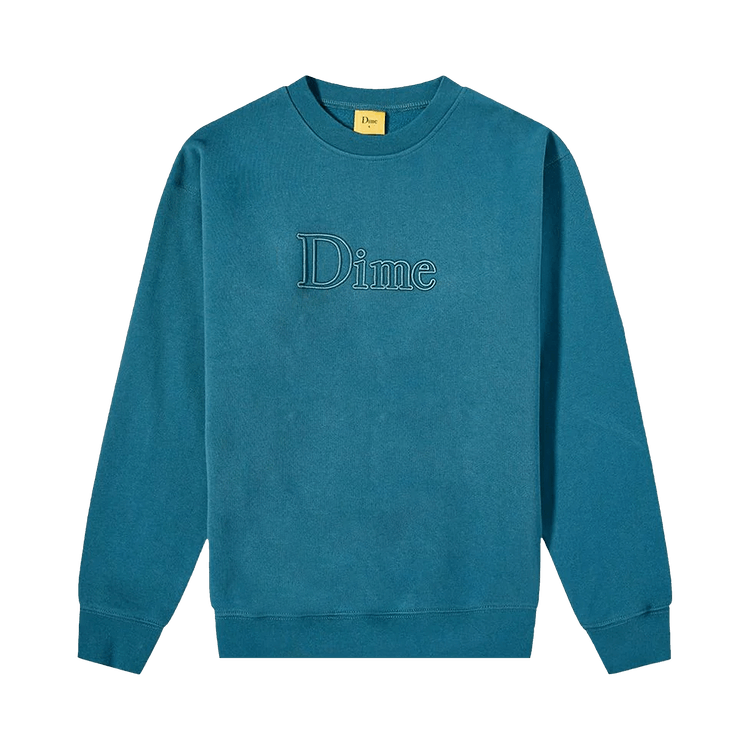 Dime Classic Outline Crewneck "Real Teal"