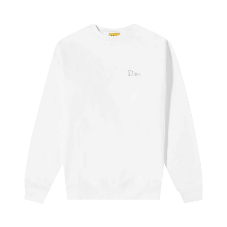 Dime Classic Small Logo Crewneck "White"