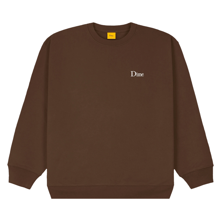 Dime Classic Small Logo Crewneck "Stray Brown"