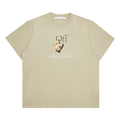 Off-White Carav Hand Short-Sleeve Over Tee "Abbey Stone"