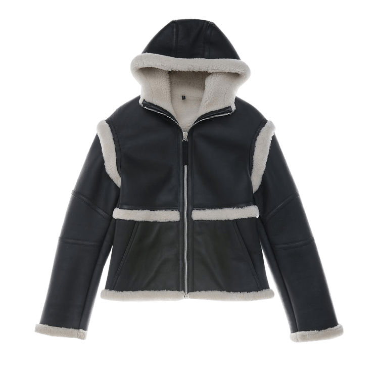 Helmut Lang Aviator Hood Jacket "Black/Cream"