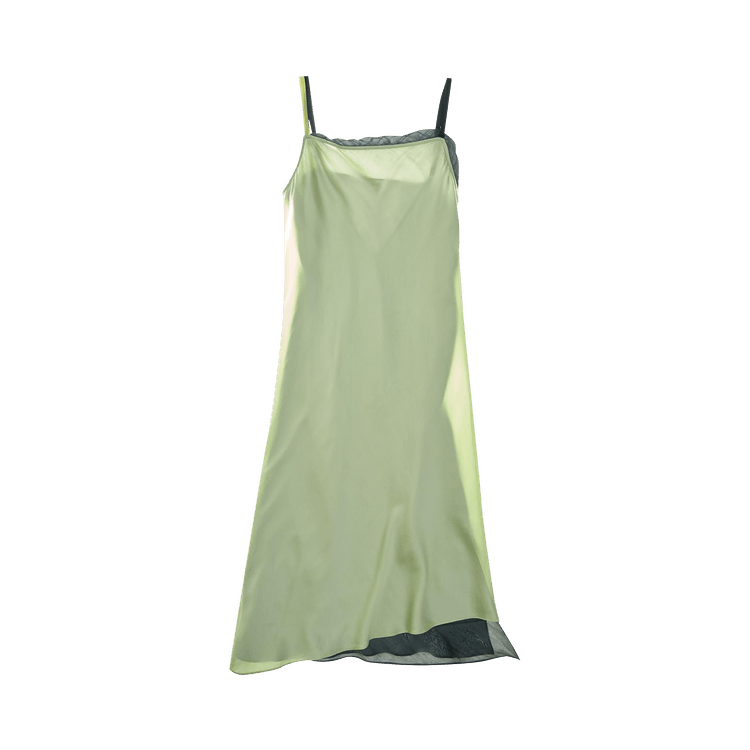Helmut Lang Stretch Satin Slip Dress "Electric Yellow"