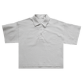 Helmut Lang Crop Waffle Polo "Iceberg"