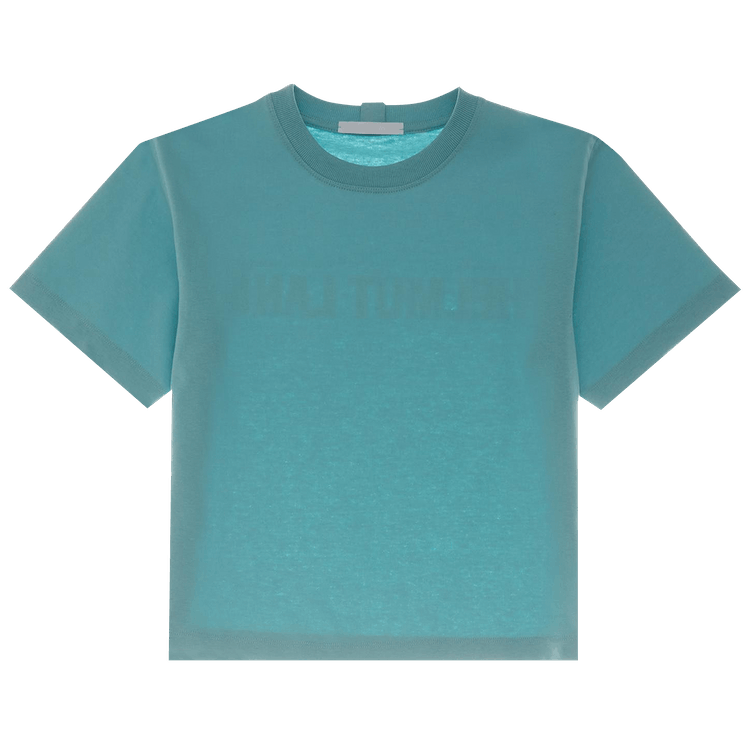 Helmut Lang Logo Crop Tee "Pool"