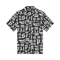 Palm Angels Broken Monogram Bowling Shirt "Black/White"