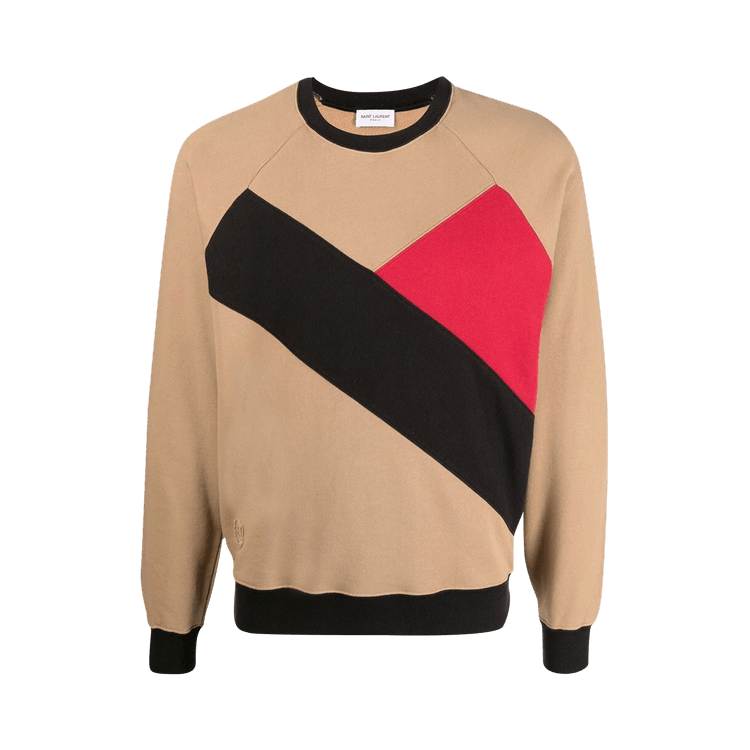 Saint Laurent Round-Neck Sweater "Fleece Camel"