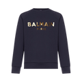 Balmain Logo Print Crewneck "Navy"