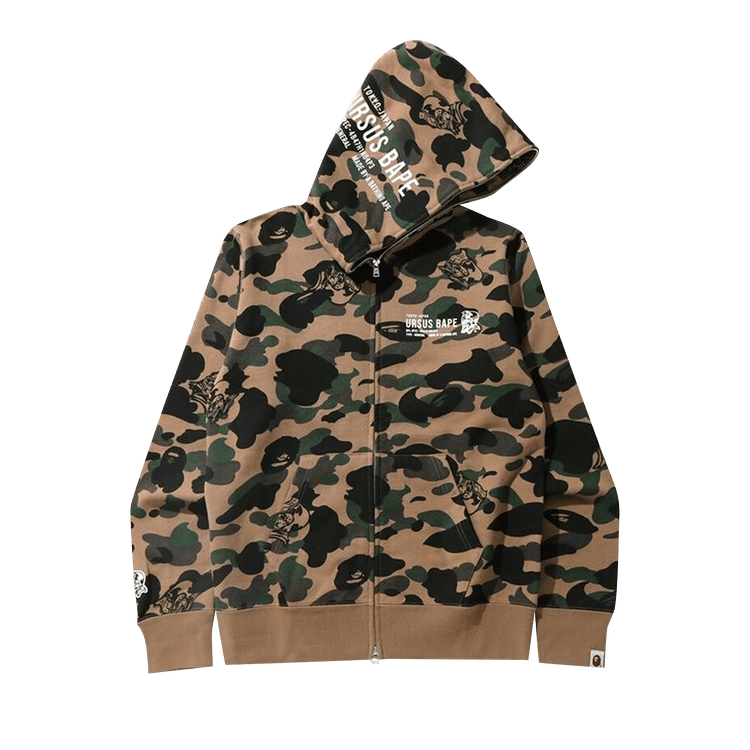 BAPE Ursus Camo Full Zip Hoodie "Olive"
