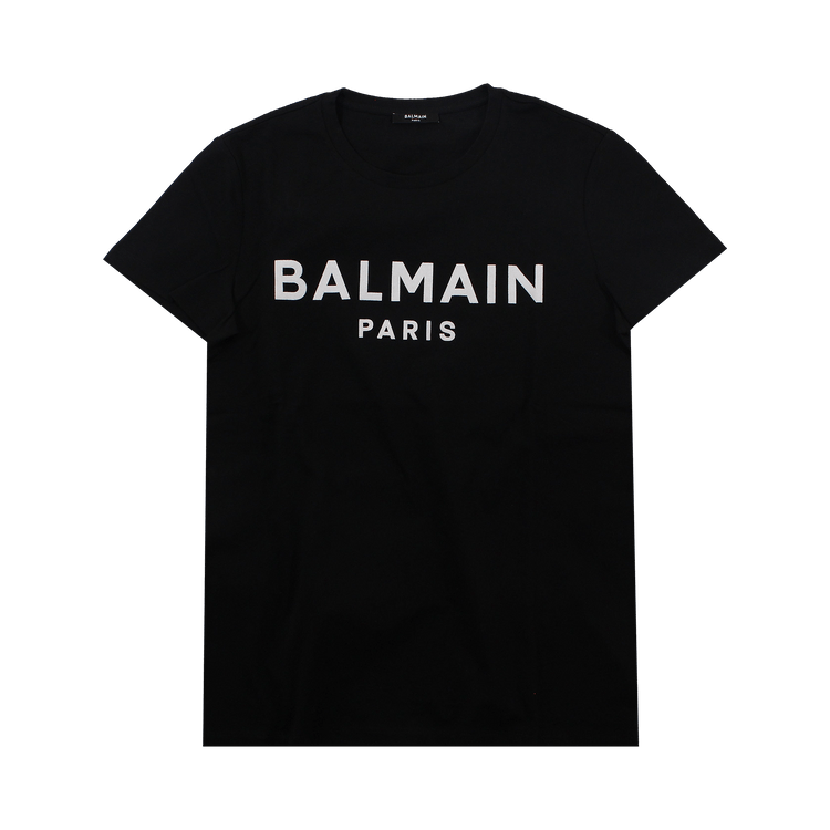Balmain Logo Print T-Shirt "Black/White"