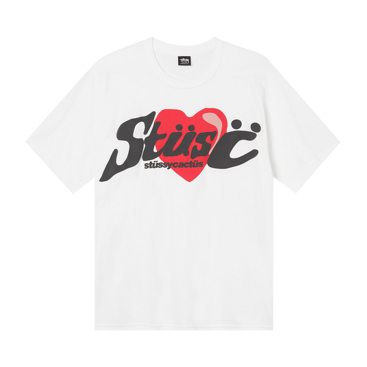 Stussy x Cactus Plant Flea Market Heart Tee "White"