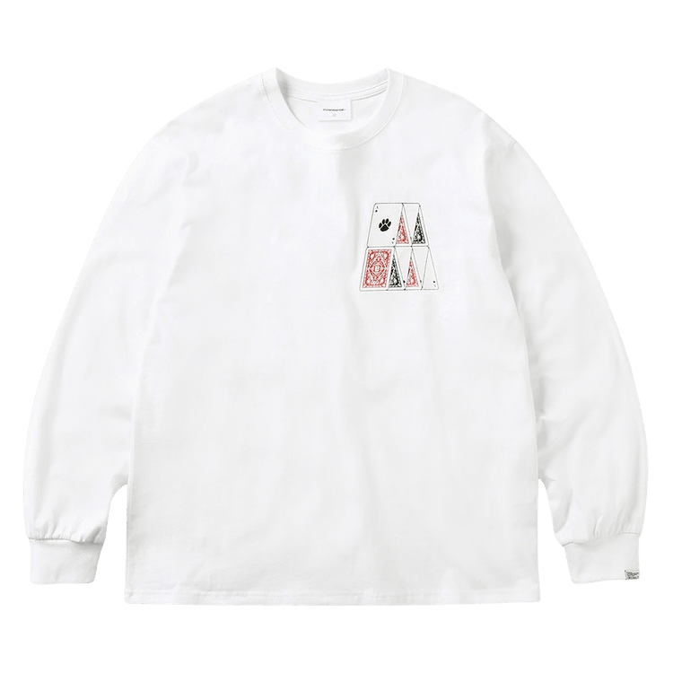 thisisneverthat Stacked Cards Long-Sleeve Tee "White"