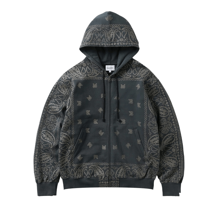 thisisneverthat Bandana Zip Up Sweater "Mid Black"