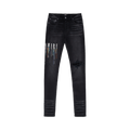 Amiri Paint Drip Logo Jean "Aged Black"