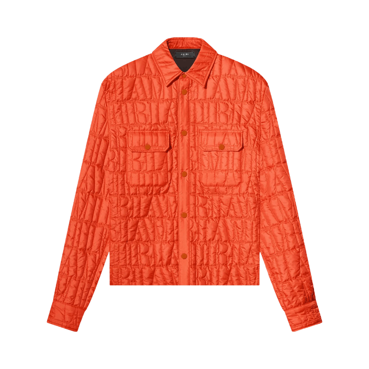 Amiri Quilted Logo Overshirt "Orange"