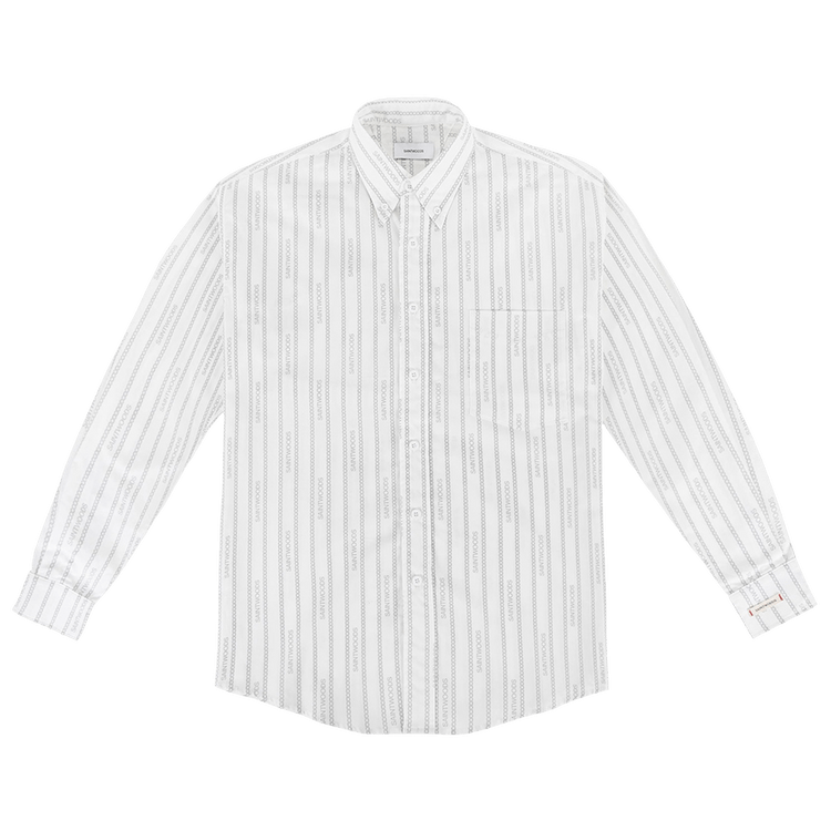 Saintwoods Stripe Formal Shirt "White/Grey"