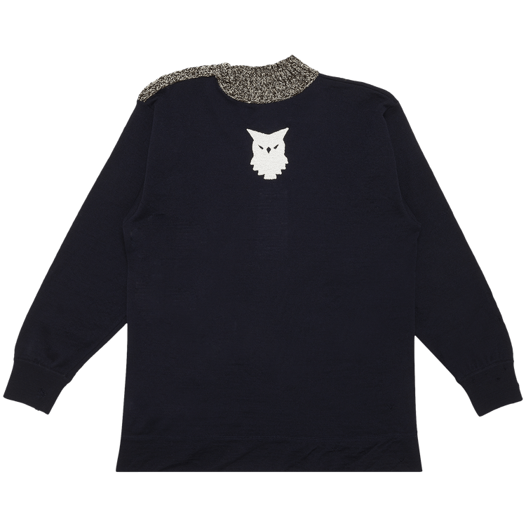 Maison Margiela Owl Intarsia Knit Jumper "Navy"