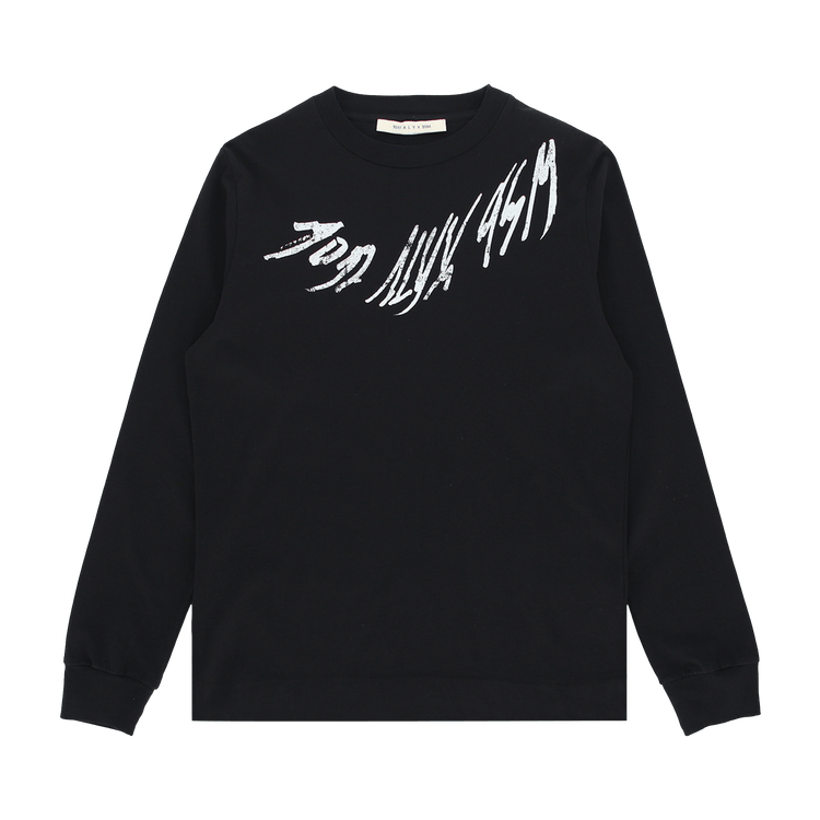1017 ALYX 9SM Script Long-Sleeve Tee "Black"