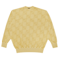 We11done Oversized All Over Jacquard Zurry Sweatshirt "Ivory"