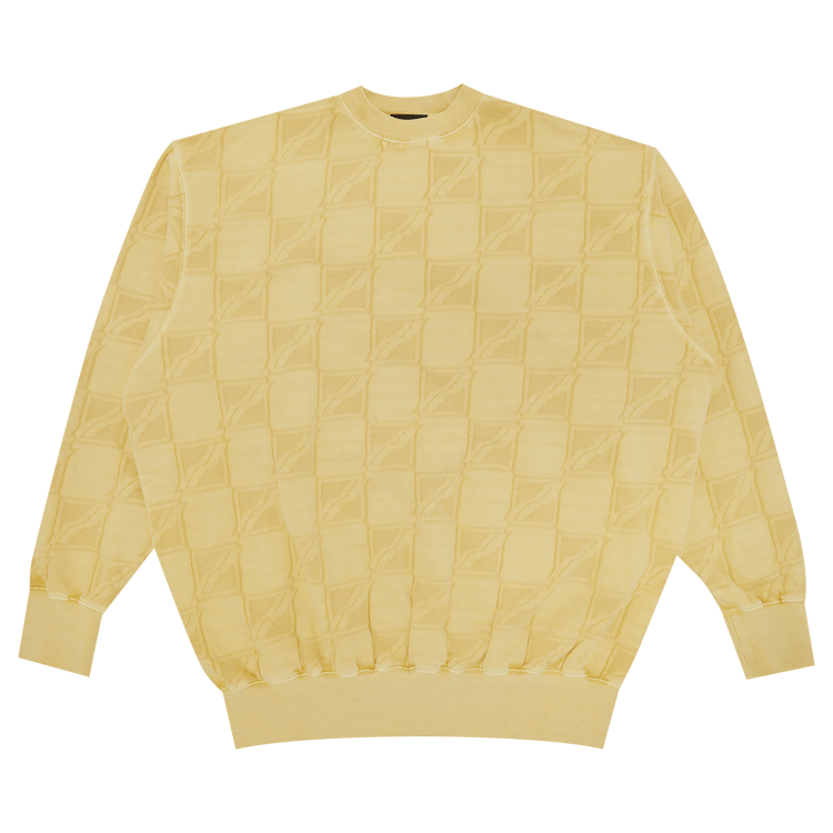 We11done Oversized All Over Jacquard Zurry Sweatshirt "Ivory"