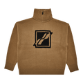We11done Square Logo Pile Knit Jumper "Brown"
