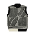 We11done Magnified Logo Jacquard Vest "Black"