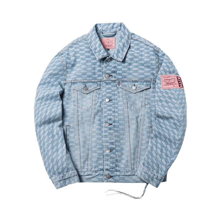 Kith For Levi's Salt Bleached AOP Trucker Jacket 'Light Blue'