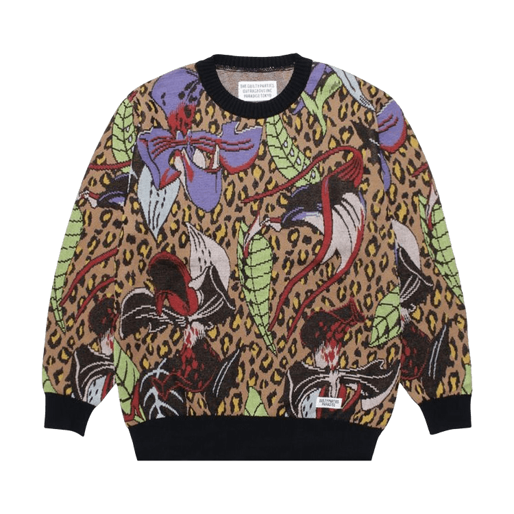 Wacko Maria Jacquard Sweater "Beige"