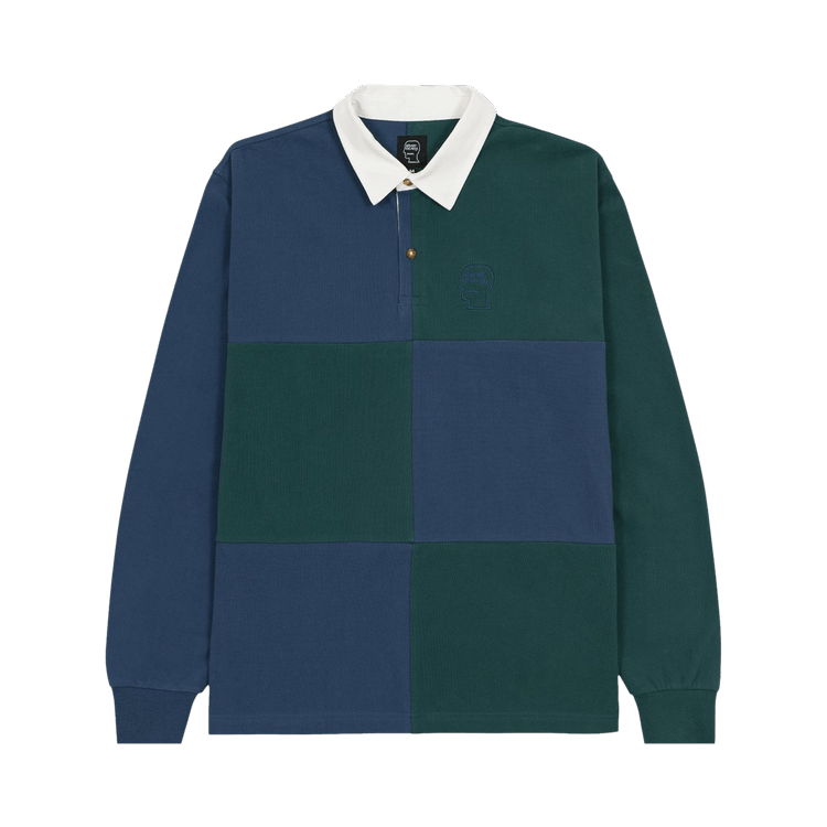 Brain Dead Paneled Rugby Shirt "Mallard Green"