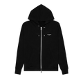 Balmain Zipped Logo Flock Hoodie "Noir/Blanc"