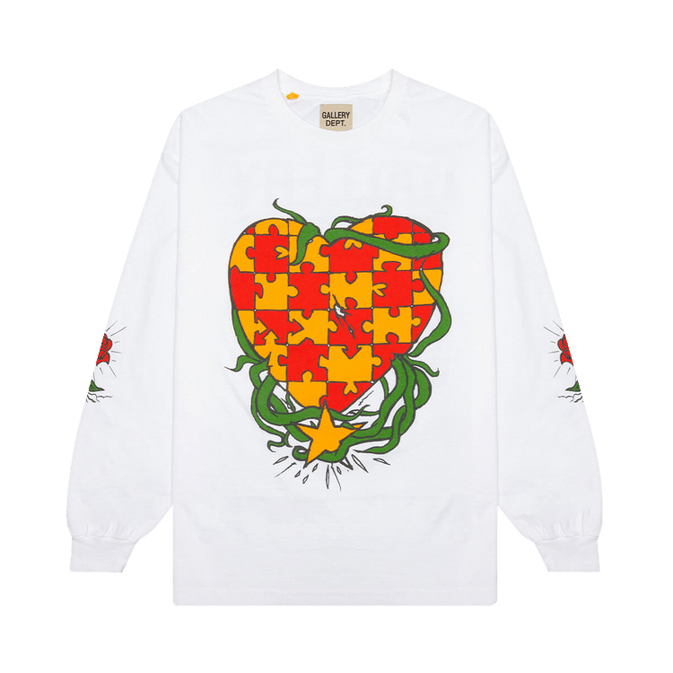 Gallery Dept. Puzzle Heart L/S Tee "White"