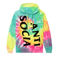 Anti Social Social Club Vertical Horizon Hoodie "Rainbow Tie Dye"