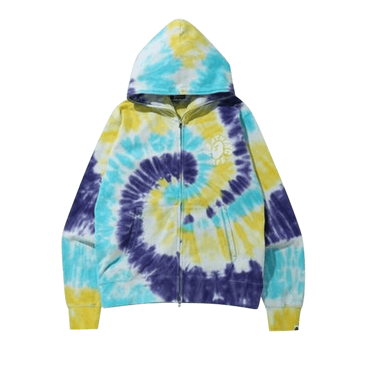 BAPE Tie Dye Wide Full Zip Hoodie "Multicolor"
