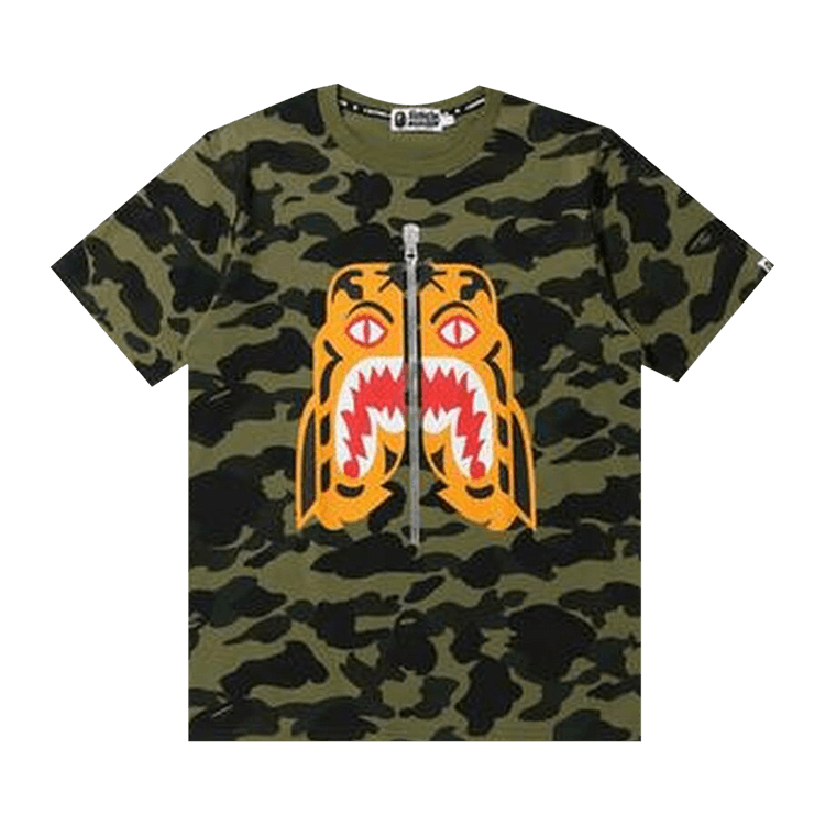 BAPE 1st Camo Tiger Tee "Green"