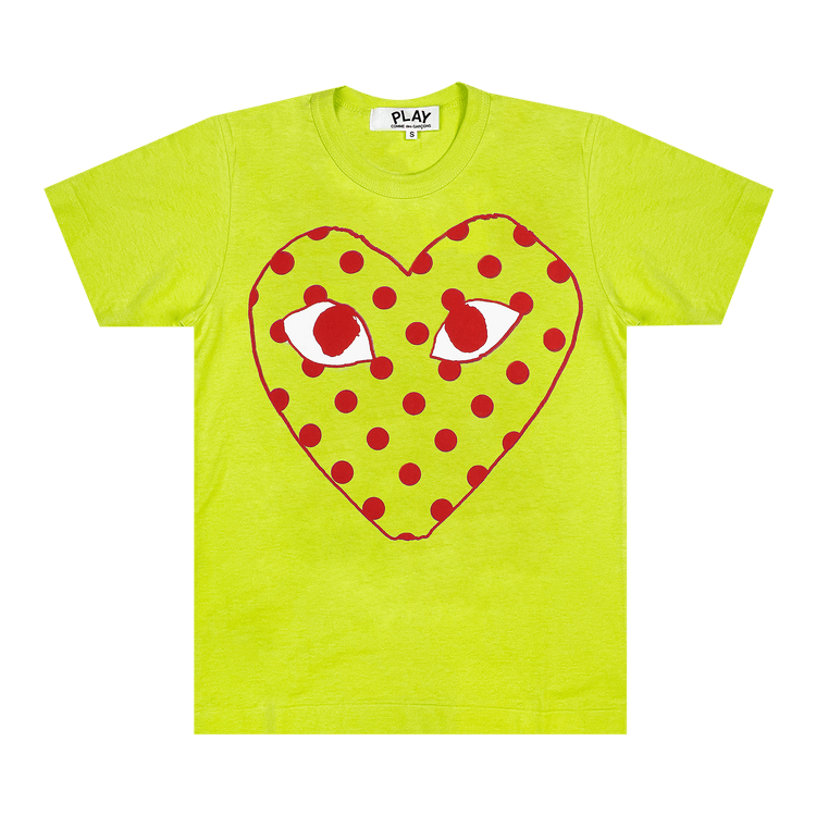 Comme des Garçons PLAY Polka Dot Logo Tee "Green"