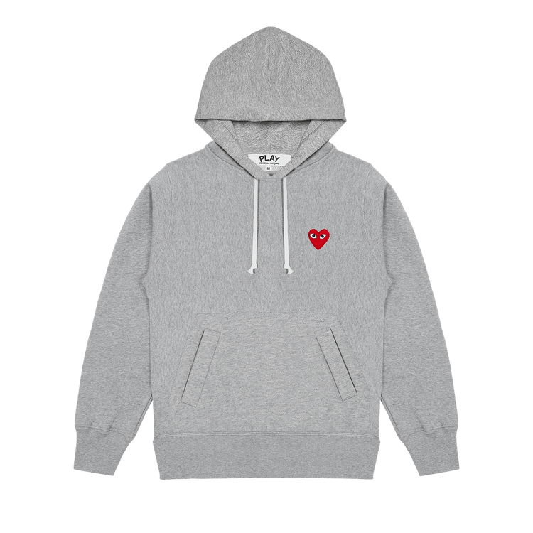 Comme des Garçons PLAY Heart Logo Hooded Sweatshirt "Grey"