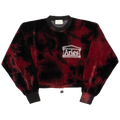 Aries Velour Crop Sweatshirt "Red"