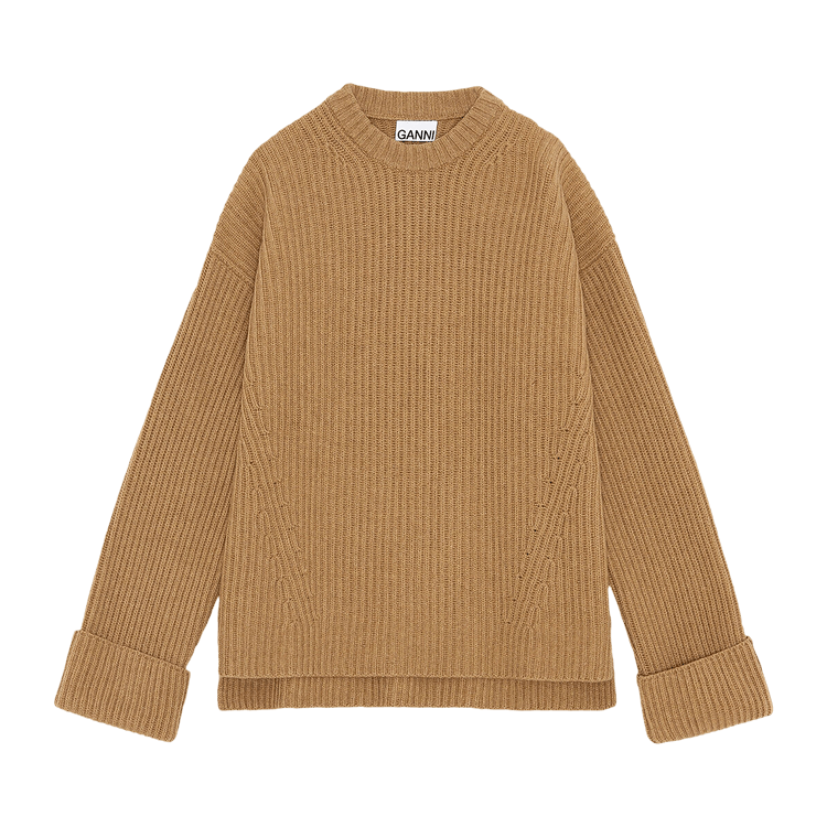 GANNI Recycled Pullover "Camel"