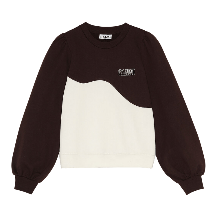 GANNI Wave Puff Sweatshirt "Mole"