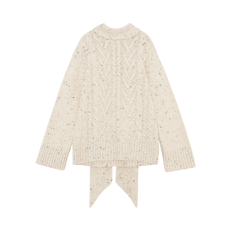 GANNI Cable Knit Sweater "Vanilla Ice"