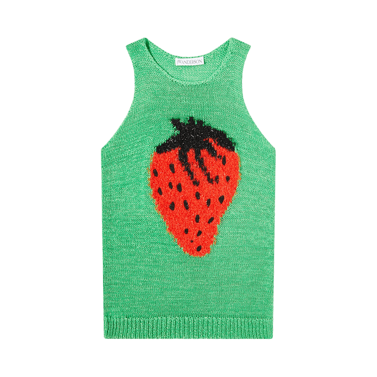 JW Anderson Strawberry Tank Top "Green/Red"